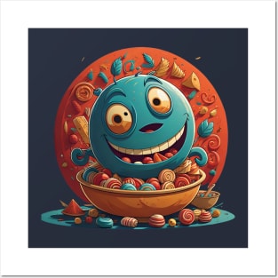 Crazy candy monster Posters and Art